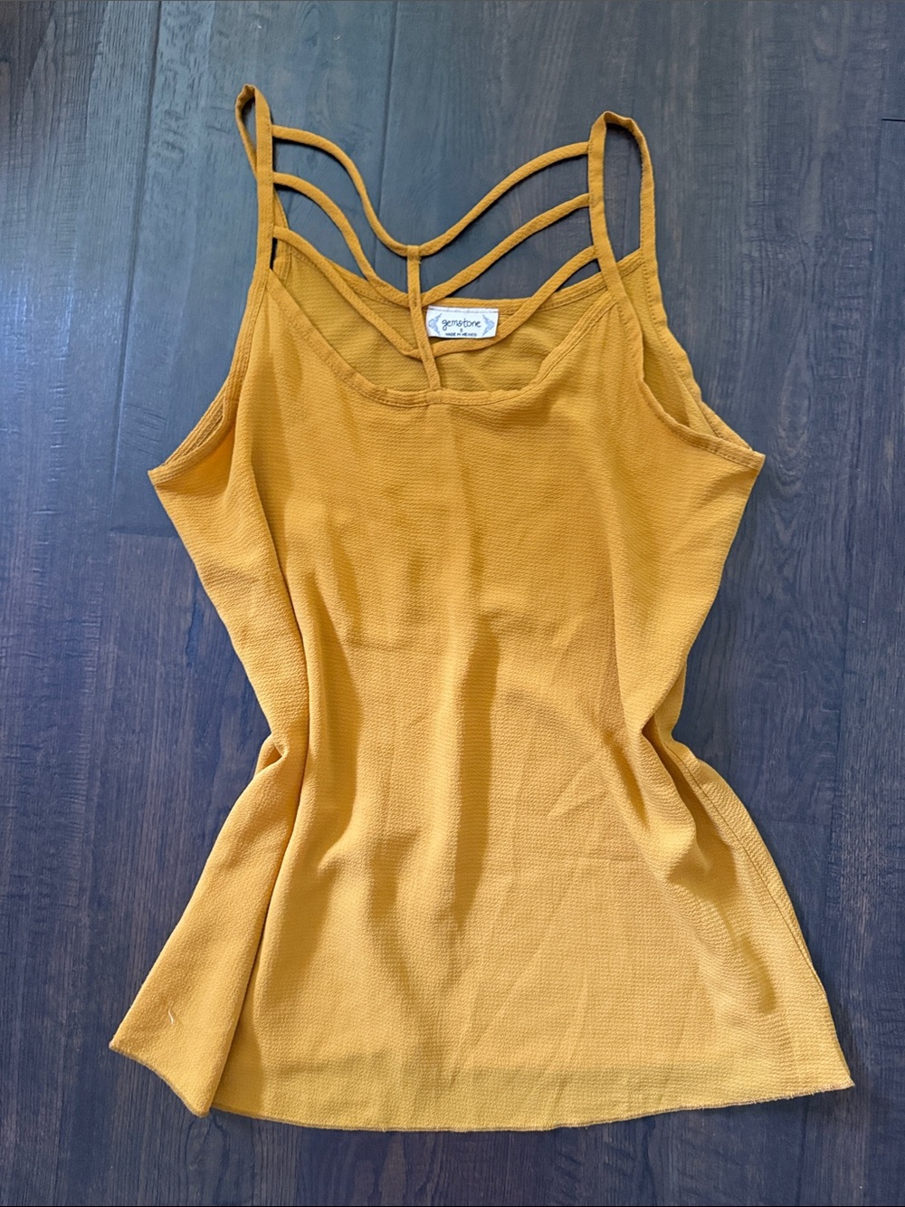 Strappy Mustard Tank Top - Women's Summer Layering Cami